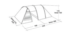 Easy Camp Galaxy 300 Rustic Green Tunneltent - 3 Personen 7 Easy Camp Galaxy 300 Rustic Green Tunneltent - 3 Personen -Uitrusting Voor Buiten 120390 galaxy 300 rustic green drawing perspective2