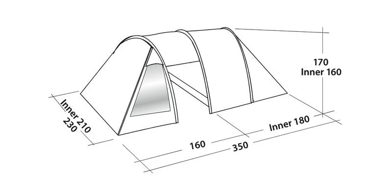 Easy Camp Galaxy 300 Rustic Green tunneltent - 3 personen Easy Camp Galaxy 300 Rustic Green Tunneltent - 3 Personen -Uitrusting Voor Buiten